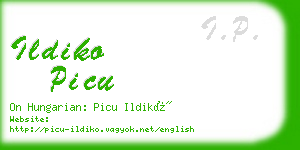 ildiko picu business card